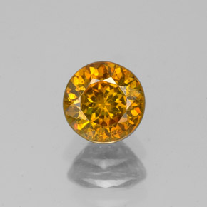 Sfalerite naturale giallo da 0,99 ct, taglio rotondo, SI