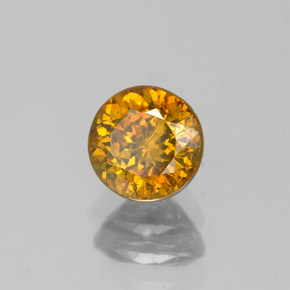 Sfalerite naturale giallo da 0,99 ct, taglio rotondo, SI