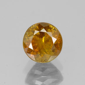 Sfalerite naturale oro da 0,95 ct, taglio rotondo, SI