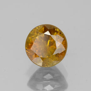 Sfalerite naturale oro da 0,95 ct, taglio rotondo, SI
