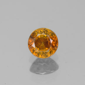 Sfalerite naturale oro da 0,44 ct, taglio rotondo, SI