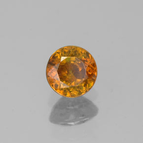 Sfalerite naturale oro da 0,44 ct, taglio rotondo, SI