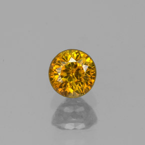 Sfalerite naturale giallo da 0,40 ct, taglio rotondo, VS-SI