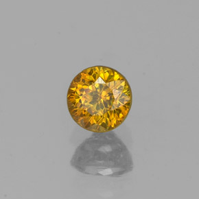 Sfalerite naturale giallo da 0,40 ct, taglio rotondo, VS-SI