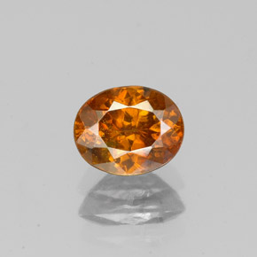 Sfalerite naturale arancione da 1,08 ct, taglio ovale, SI