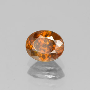 Sfalerite naturale arancione da 1,08 ct, taglio ovale, SI