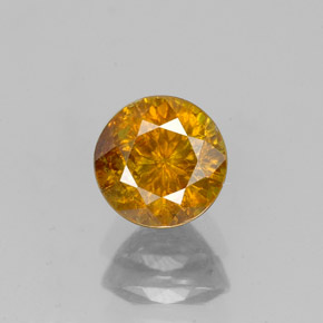 Sfalerite naturale oro da 1,10 ct, taglio rotondo, SI
