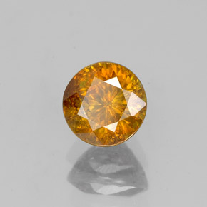 Sfalerite naturale oro da 1,10 ct, taglio rotondo, SI