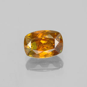 Sfalerite naturale arancione da 0,88 ct, taglio a cuscino, SI
