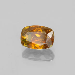 Sfalerite naturale arancione da 0,88 ct, taglio a cuscino, SI
