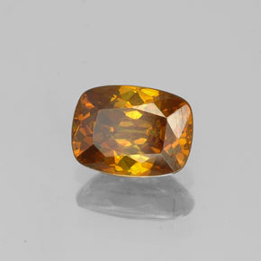 Sfalerite naturale arancione da 0,98 ct, taglio a cuscino, VS-SI
