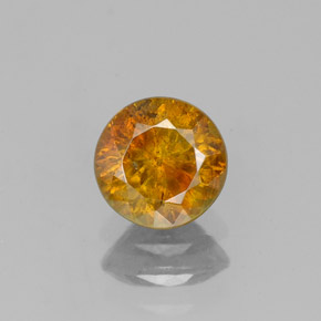 Sfalerite naturale arancione da 1,01 ct, taglio rotondo, SI