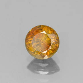 Sfalerite naturale arancione da 1,01 ct, taglio rotondo, SI