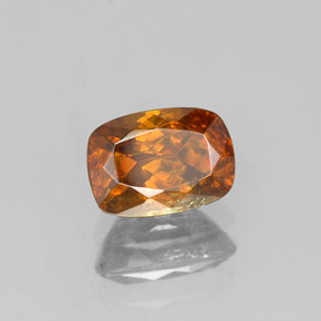 Sfalerite naturale arancione da 1,07 ct, taglio a cuscino, SI