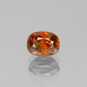 Sfalerite naturale arancione da 1,01 ct, taglio a cuscino, SI