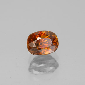 Sfalerite naturale arancione da 1,01 ct, taglio a cuscino, SI