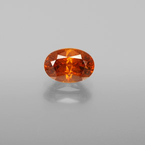 Sfalerite naturale arancione da 0,93 ct, taglio ovale, VS-SI