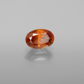 Sfalerite naturale arancione da 0,93 ct, taglio ovale, VS-SI