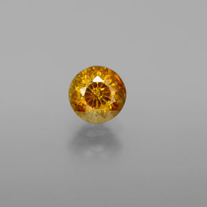Sfalerite naturale giallo da 0,71 ct, taglio rotondo, VS-SI