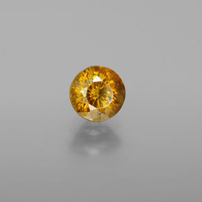 Sfalerite naturale giallo da 0,71 ct, taglio rotondo, VS-SI