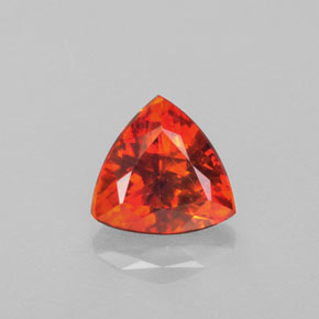 Sfalerite naturale arancione da 1,82 ct, trillion, VS