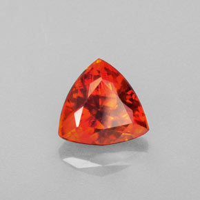 Sfalerite naturale arancione da 1,82 ct, trillion, VS