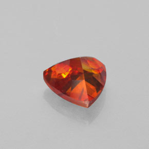 Sfalerite naturale arancione da 1,82 ct, trillion, VS