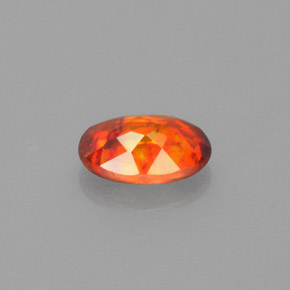 Sfalerite naturale arancione da 1,22 ct, taglio ovale, VS