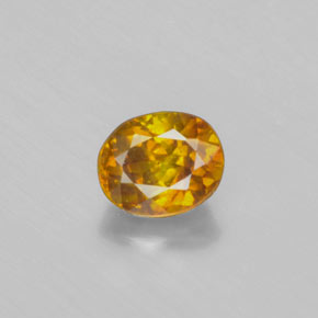 Sfalerite naturale giallo da 0,87 ct, taglio ovale, VS
