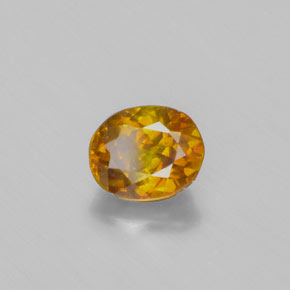Sfalerite naturale giallo da 0,87 ct, taglio ovale, VS
