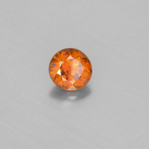 Sfalerite Arancione naturale da 0.40 ct, Taglio rotondo, VS