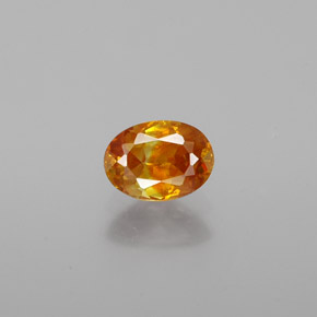 Sfalerite naturale oro da 0,71 ct, taglio ovale, VS