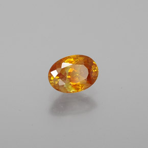 Sfalerite naturale oro da 0,71 ct, taglio ovale, VS