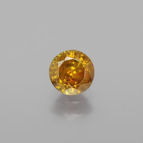 Sfalerite naturale giallo da 0,69 ct, taglio rotondo, VS