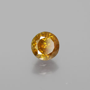 Sfalerite naturale giallo da 0,69 ct, taglio rotondo, VS