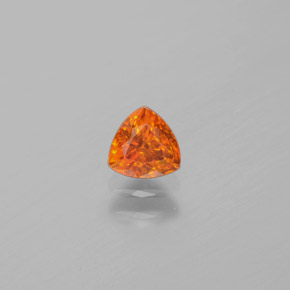 Sfalerite Arancione rossastra naturale da 0.51 ct, Taglio trillion, VS
