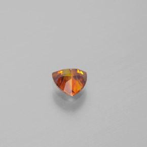 Sfalerite naturale arancione da 0,49 ct, trillion, VS