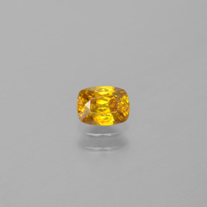 Sfalerite naturale giallo da 0,52 ct, taglio a cuscino, VS