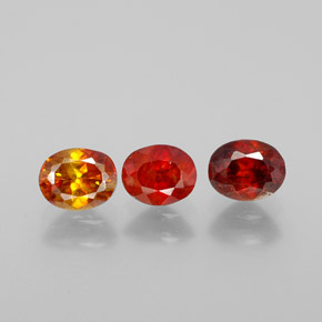 Sfalerite naturale rosso aranciato da  ct, taglio ovale, VS