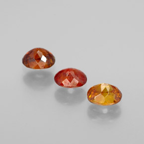 Sfalerite naturale rosso aranciato da  ct, taglio ovale, VS