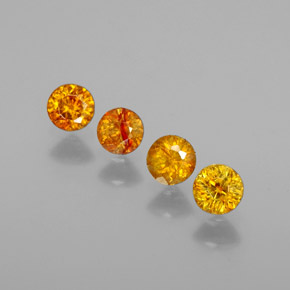 Gemme di Sfalerite Giallo oro naturale da  ct, Taglio rotondo, VS-SI