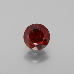 Sfalerite naturale arancione da 0,84 ct, taglio rotondo, VS-SI