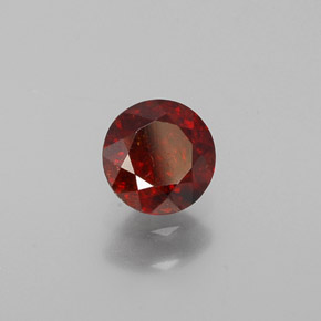 Sfalerite naturale arancione da 0,84 ct, taglio rotondo, VS-SI