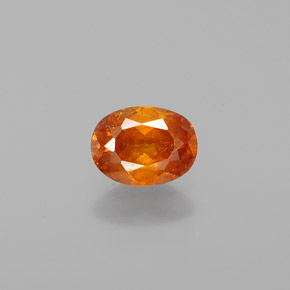 Sfalerite naturale arancione da 0,73 ct, taglio ovale, VS