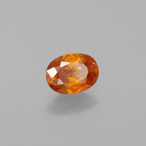 Sfalerite naturale arancione da 0,73 ct, taglio ovale, VS