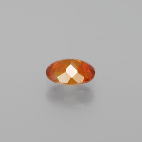 Sfalerite naturale arancione da 0,73 ct, taglio ovale, VS