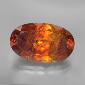 Sfalerite Arancione rossastra naturale da 14.55 ct, Taglio ovale, SI