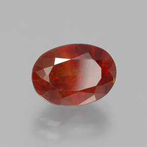 Sfalerite Arancione rossastra naturale da 3.91 ct, Taglio ovale, SI