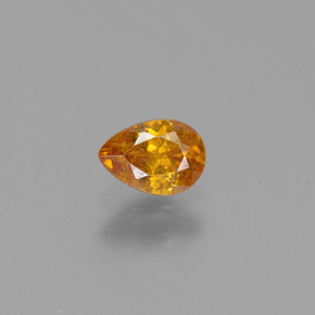 Sfalerite naturale oro da 0,47 ct, taglio a pera, VS