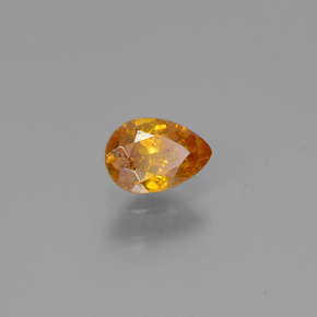 Sfalerite naturale oro da 0,47 ct, taglio a pera, VS